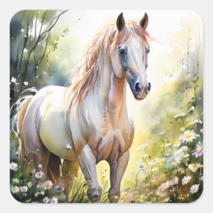 Aquarel Paard Stickers