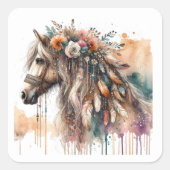 Aquarel Paard Stickers (Voorkant)