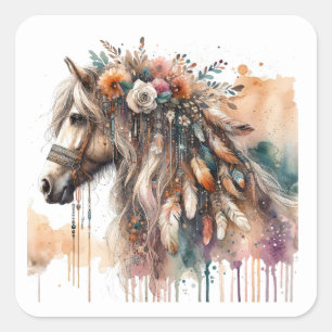 Aquarel Paard Stickers