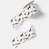 Aquarel Paarden Hoefijzers Paardenzadels Satijnen Lint (Achterkant)