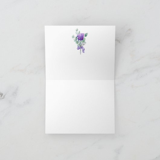 Aquarel Paarse Anemoon Groente Bedankt (Binnen)