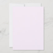 Aquarel Paarse Bloem Bruiloft Uitnodiging (Achterkant)