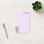 Aquarel Paarse Iris Botanische Illustratie Post-it® Notes (Kantoor)