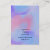 Aquarel Paarse Roze Ketting Hanger Display Visitekaartje (Achterkant)