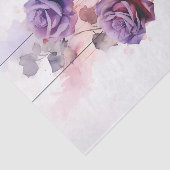 Aquarel paarse rozen uit de oude doos tissuepapier (Detail)