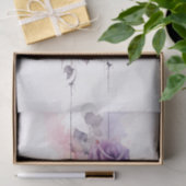 Aquarel paarse rozen uit de oude doos tissuepapier (Geschenk)
