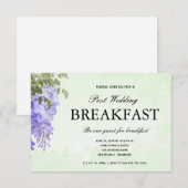Aquarel Paarse Wisteria Trouwontbijt RSVP (Voorkant / Achterkant)