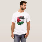 Aquarel Palestijnse vlag kunstwerk T-shirt (Voorkant volledig)