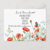 aquarel papaver Daisy adreswijziging verhuizen Aankondigingskaart (Voorkant)