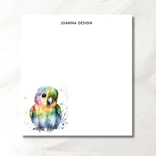 Aquarel Papegaai Verfijnd Notitieblok
