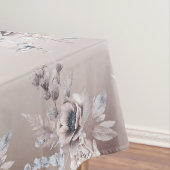 Aquarel Pastel Blauw Beige bloemen Elegant Tafelkleed (Voorbeeld)