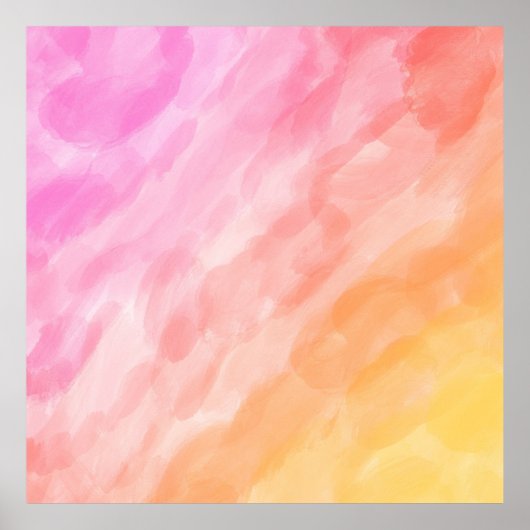 Aquarel pastel geschilderd poster (Voorkant)