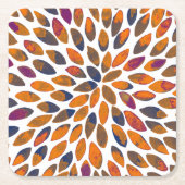 Aquarel penseelstreken - roestig effect kartonnen onderzetters (Voorkant)