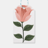 Aquarel Perzik Bloem Dank Je Cadeaulabel (Achterkant)