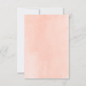 Aquarel perzik geometrisch frame huwelijksdetails kaart (Achterkant)