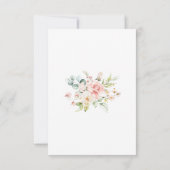 Aquarel Perzik Roze Blush Bloem Save the Date Kaart (Achterkant)