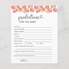 Aquarel perzik voorspellingen voor baby
