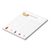 Aquarel Pizzaboodschappenlijst Notitieblok (Linkerzijde)