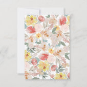 Aquarel pompoen babyshower bedankje bedankkaart (Achterkant)