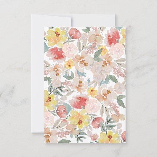 Aquarel pompoen babyshower bedankje bedankkaart (Achterkant)