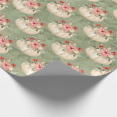 Aquarel Pompoen Groen Goud Glitter Cadeaupapier (Hoek)