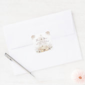 Aquarel Pompoen Herfst Bruiloft Dank Je Vierkante Sticker (Envelop)