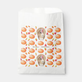 Aquarel Pompoen Turkije Patroon Thanksgiving Bedankzakje