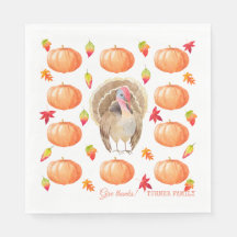 Aquarel Pompoen Turkije Patroon Thanksgiving