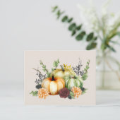 Aquarel Pompoenen Briefkaart (Staand voorkant)