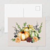 Aquarel Pompoenen Briefkaart (Voorkant / Achterkant)