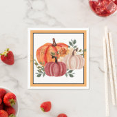 Aquarel pompoenen met aangepaste tekst servet (Insitu)