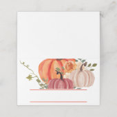 Aquarel pompoenen plaatskaartje (Buitenkant ongevouwen)