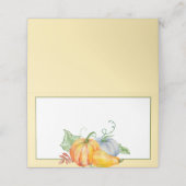 Aquarel pompoenen plaatskaartje (Buitenkant ongevouwen)
