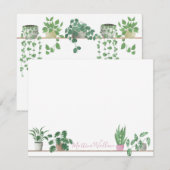 Aquarel Potplanten Briefkaart (Voorkant / Achterkant)