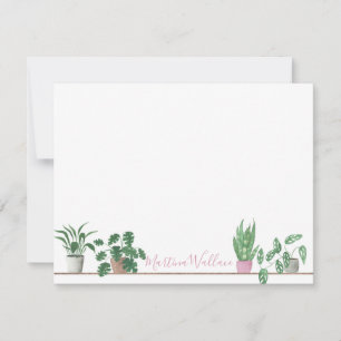 Aquarel Potplanten Briefkaart
