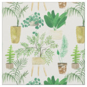 Aquarel Potplanten Stof (Close Up)