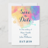 Aquarel pret Save the date Kaart (Voorkant)