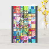 Aquarel Quilt - Positief bericht Kaart (Gele Bloem)