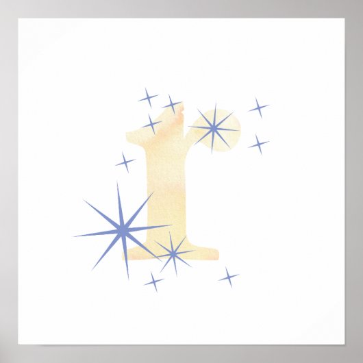 Aquarel R Poster (Voorkant)