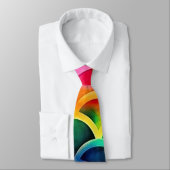 Aquarel Rainbow Art Stropdas (Gebonden)