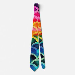 Aquarel Rainbow Art Stropdas