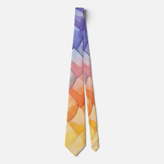 Aquarel Rainbow Art Stropdas (Voorkant)