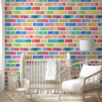 Aquarel Rainbow Brick Pattern
