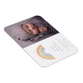 Aquarel Regenboog Geboorte Aankondiging Briefkaart Magneet (Rechterzijde)