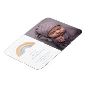 Aquarel Regenboog Geboorte Aankondiging Briefkaart Magneet (Linkerzijde)