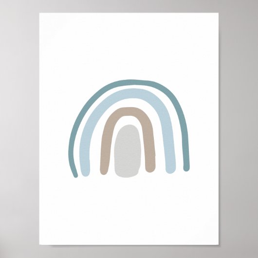 Aquarel Regenboog Scandinavische Kinderkamer Decor Poster (Voorkant)