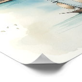 Aquarel Reiskaart Poster (Hoek)
