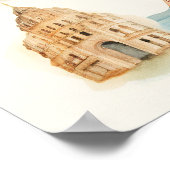 Aquarel Reiskaart Poster (Hoek)