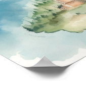 Aquarel Reiskaart Poster (Hoek)