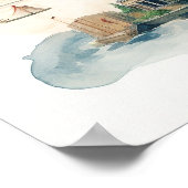 Aquarel Reiskaart Poster (Hoek)
